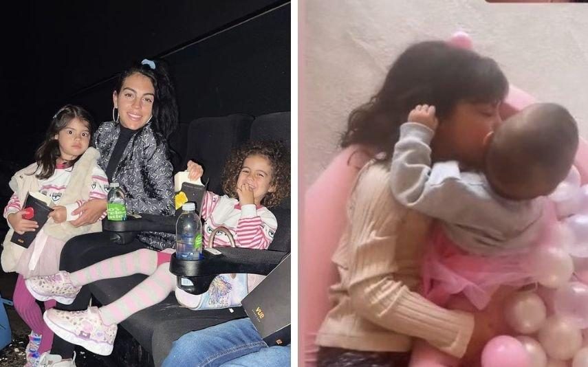 Georgina Rodriguez De derreter o coração! Namorada de CR7 mostra brincadeiras entre Eva e Bella Esmeralda