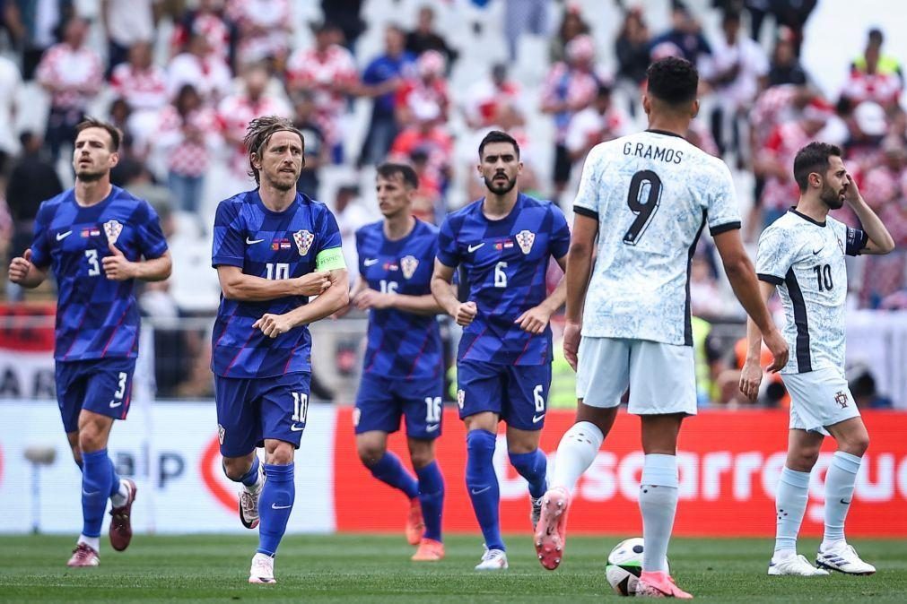 Portugal perde com Croácia no segundo jogo de preparação