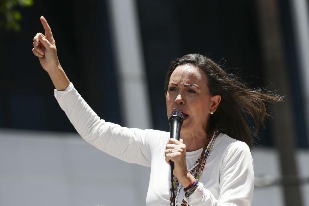 Maria Corina Machado quer justiça na investigação de crimes contra a humanidade na Venezuela