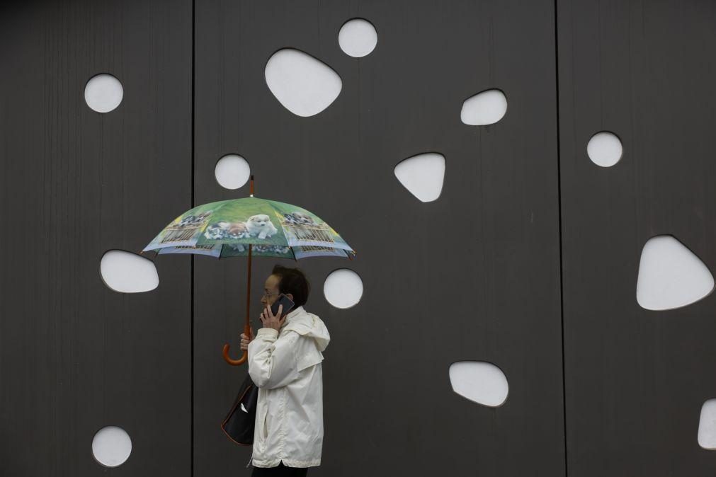 Todos os distritos do continente sob aviso amarelo devido à chuva