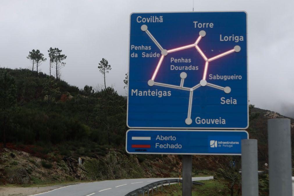 Neve corta acessos ao maciço central da Serra da Estrela