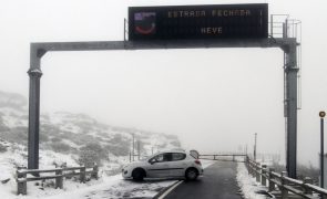 Acessos à Torre na Serra da Estrela encerrados devido à queda de neve