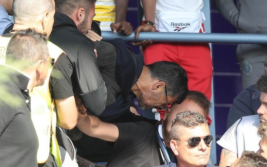 Sérgio Conceição perde a cabeça em jogo do filho e exalta-se com adepto [fotos]