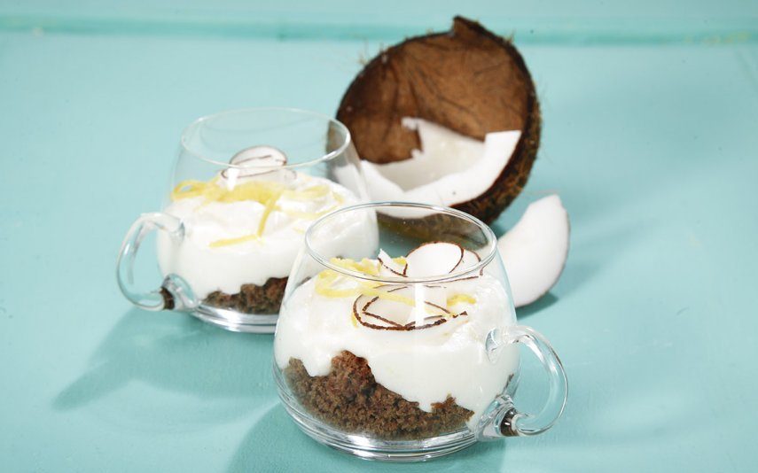 Musse de coco e limão Receita tropical!