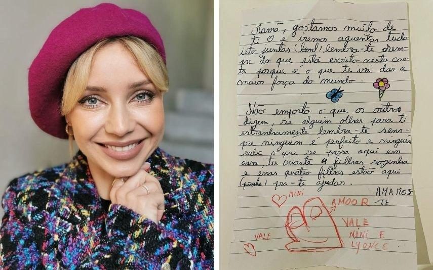 Luciana Abreu mostra carta das filhas após acusações do ex-marido: