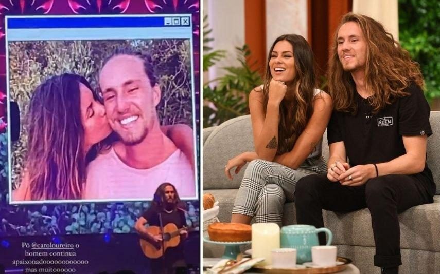 Vitor Kley Canta perante imagens de Carolina Loureiro:
